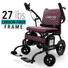 Image of ComfyGo Phoenix Carbon Fiber Folding Electric Wheelchair Purple Textile View