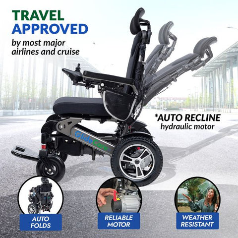 Glide Care G-6R Reclining Backrest Electric Wheelchair Features