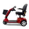 Image of Golden Technologies Companion 3-Wheel Full Size Scooter GC340 Red Left Side View, Adjusted tiller