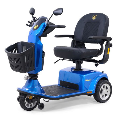 Golden Technologies Companion 3-Wheel Full Size Scooter GC340 Blue Left Side View