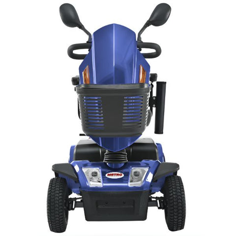 Metro Mobility S500 Bariatric 4-Wheel Mobility Scooter Blue Color Front View