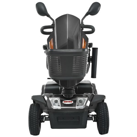 Metro Mobility S500 Bariatric 4-Wheel Mobility Scooter Black Color Front View