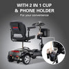Image of Metro Mobility Max Sport Portable 4-Wheel Mobility Scooter 2-in-1 Cup and Phone Holder