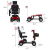 Image of Metro Mobility Max Plus 4-Wheel Mobility Scooter Product Dimensions