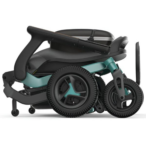 Golden Ally Portable Power Wheelchair (GP303) Teal Color Folded Side View