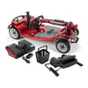 Image of EWheels EW-M41 4-Wheel Travel Scooter Red Color Disassembled View