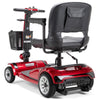 Image of EWheels EW-M41 4-Wheel Travel Scooter Red Color Left Back Side View