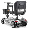 Image of EWheels EW-M41 4-Wheel Travel Scooter Silver Color Left Back Side View