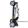 Image of Golden Technologies Buzzaround Carry On Folding Mobility Scooter GB120 With Kick Stand In Use