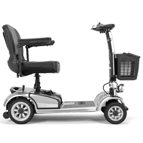 EWheels EW-M41 4-Wheel Travel Scooter Silver Color Right Side View