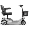 Image of EWheels EW-M41 4-Wheel Travel Scooter Silver Color Right Side View