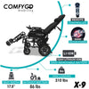 Image of ComfyGo X-9 Electric Wheelchair with Automatic Recline Features