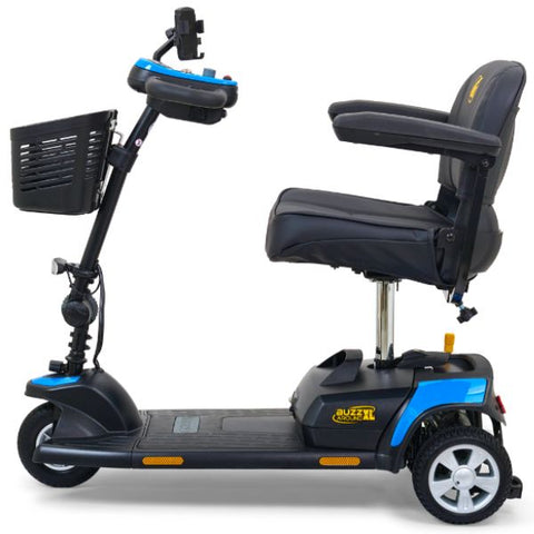 Golden Technologies Buzzaround XL 3-Wheel Mobility Scooter GB121B-STD Blue Color Side View