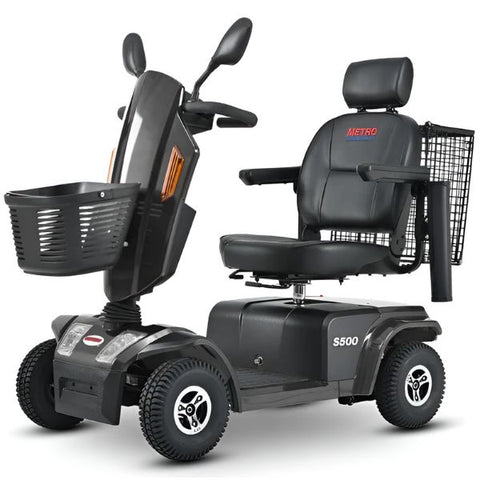 Metro Mobility S500 Bariatric 4-Wheel Mobility Scooter Black Color