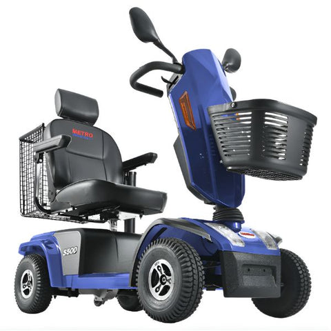 Metro Mobility S500 Bariatric 4-Wheel Mobility Scooter Blue Color