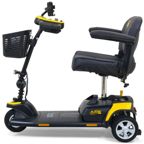 Golden Technologies Buzzaround XL 3-Wheel Mobility Scooter GB121B-STD Canary Yellow Color Left Side View