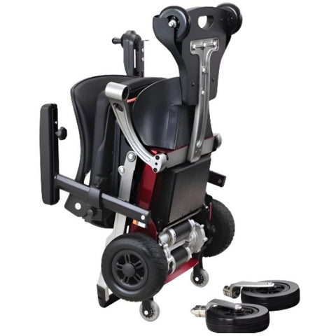 FreeRider Luggie Chair Foldable Power Chair Casters Removed View