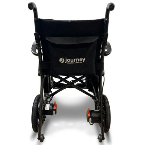 Journey Air Elite Lightweight Folding Power Chair (26 lbs) Black Color Back View