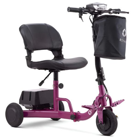 Reyhee Triad (R300) 3-Wheel Portable Mobility Scooter Violet Color