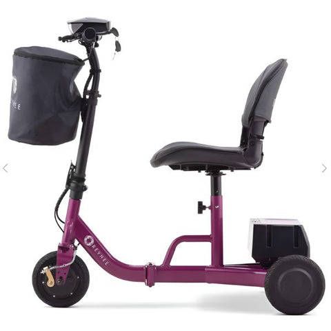 Reyhee Triad (R300) 3-Wheel Portable Mobility Scooter Violet Color Left Side View