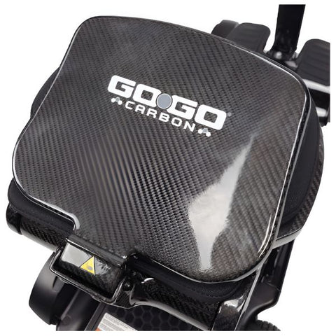 Pride Go-Go Carbon Folding Mobility Scooter When Seat is Folded View