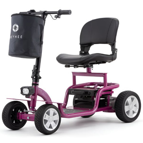 Reyhee EXO 4-Wheel Folding Mobility Scooter Plum Purple