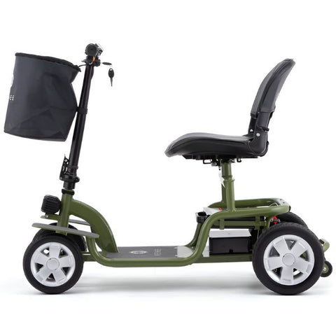 Reyhee EXO 4-Wheel Folding Mobility Scooter Sage Green Left Side View