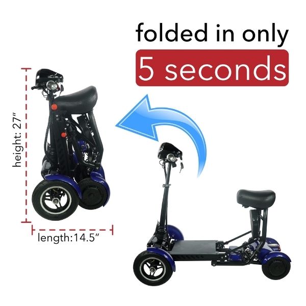 COMFYGO Scooter électrique, Scooter adulte, Scooter de mobilité à 4 roues,  MS3000Plus